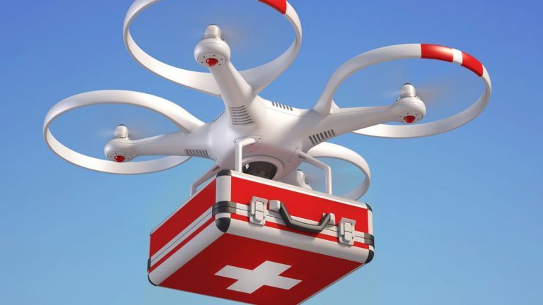 Drone with first aid kit