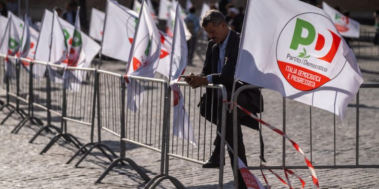 Elezioni  chiusura della campagna elettorale del Partito Democratico in Piazza Del Popolo