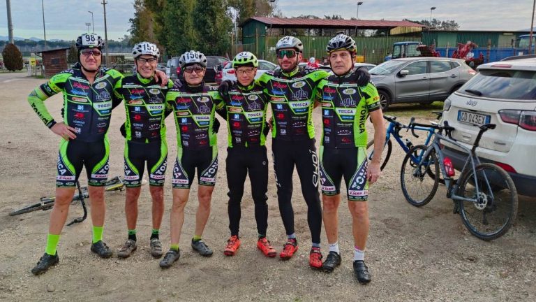 Mtbsan-11012023-Gli-atleti-del-team-prima-della-partenza-di-Capannelle