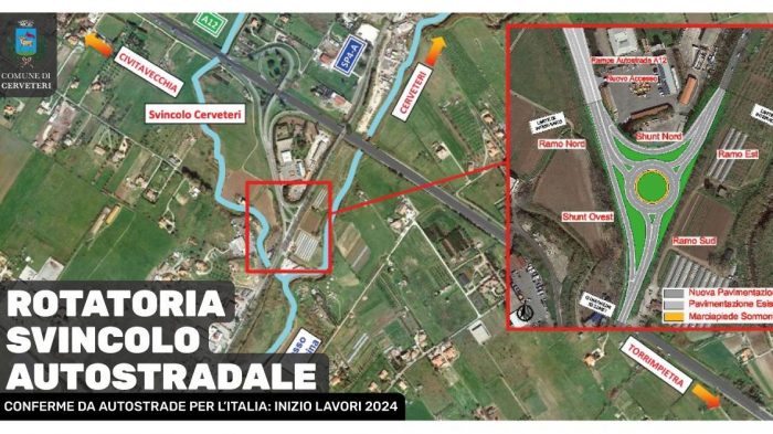 Gubetti: “Rotatoria allo svincolo autostradale di Cerveteri, Autostrade per l’Italia pronta a procedere alla realizzazione”