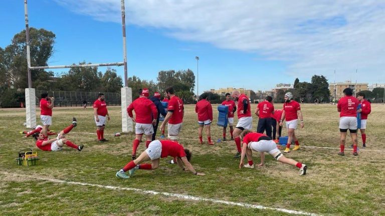preriscaldamento del Rugby Civitavecchia