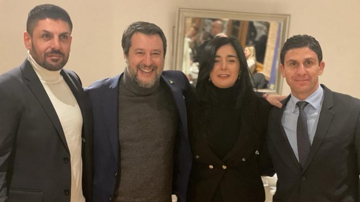Salvini a Ladispoli in sostegno di Pino Cangemi e Laura Cartaginese