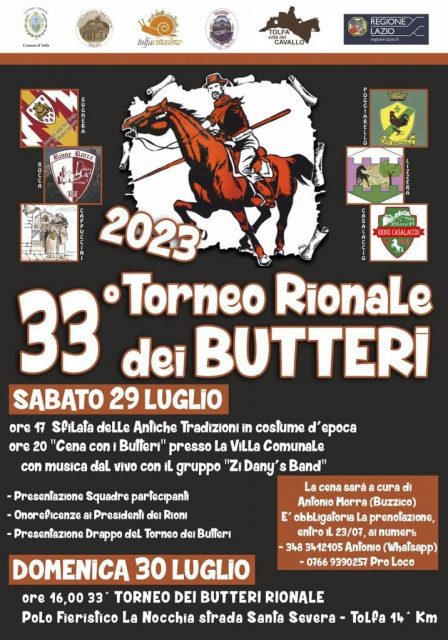 29-30 luglio 2023 - 33° Torneo dei Butteri Rionale a Tolfa, fiore all'occhiello del borgo