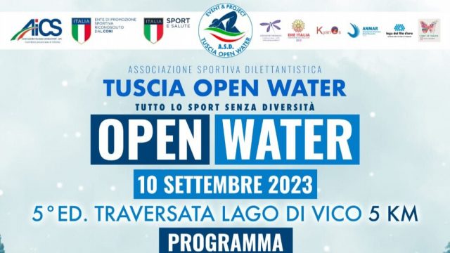 L’associazione sportiva dilettantistica Tuscia Open Water AICS continua a svolgere le attività sportive estive negli specchi d’acqua del lago di Bolsena e di Vico.