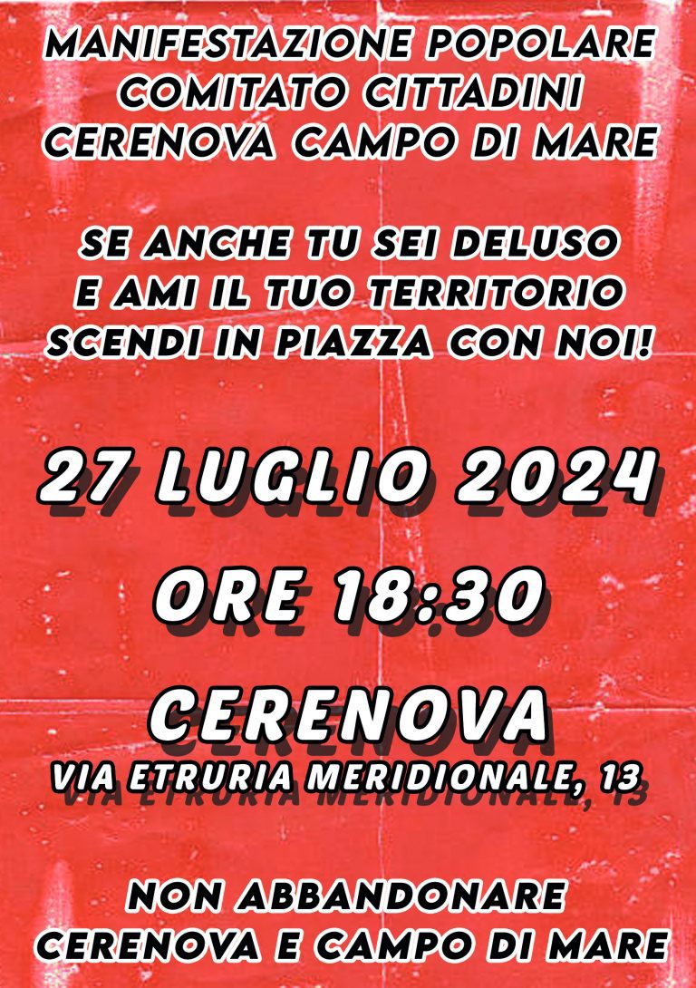 volantino manifestazione