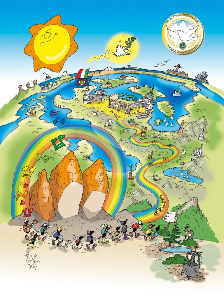 Locandina Staffetta Lions per la pace