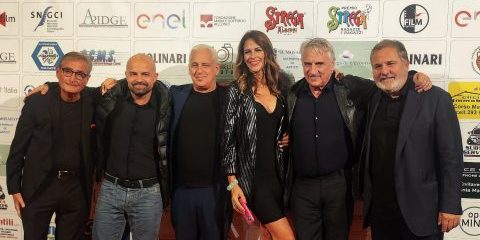 da sin Piero Pacchiarotti Presidente ITFF Andrea De Rosa Vincent Riotta Janet De Nardis Mimmo Calopresti e Antonio Flamini direttore artistico
