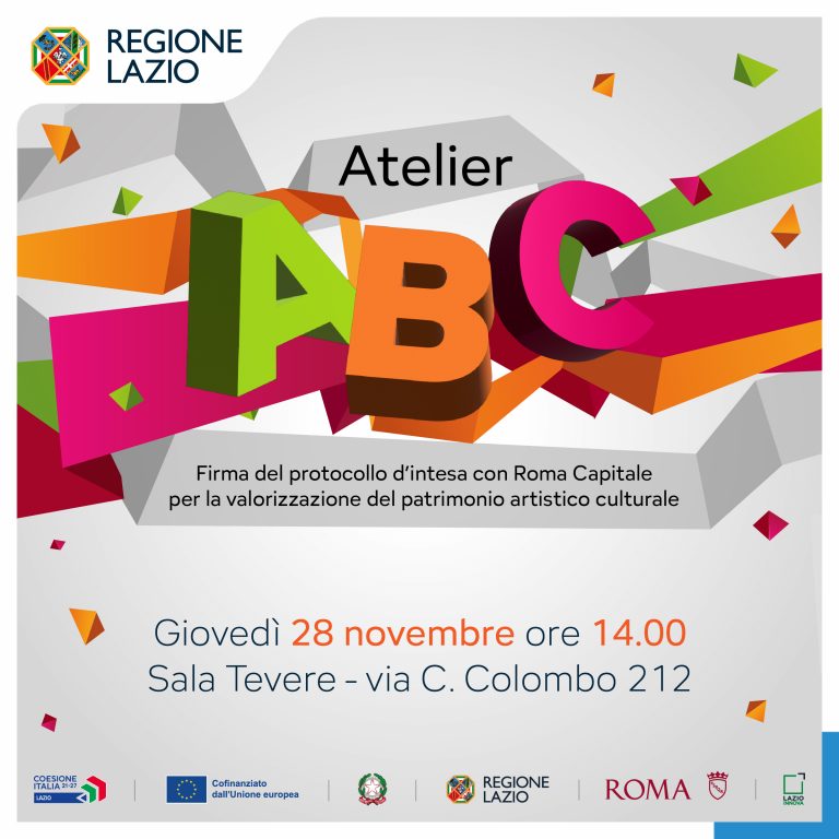 Invito stampa - Firma protocollo d'intesa Atelier ABC - 28 novembre 2024