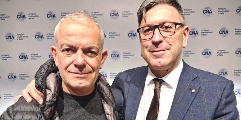 Alessio Gismondi con il presidente nazionale Cna Dario Costantini