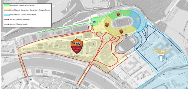 flussi derby stadio olimpico