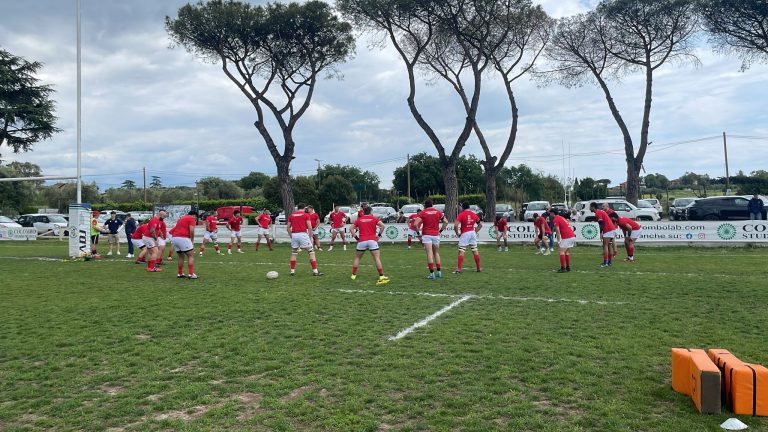 Rugby Civitavecchia in pre partita con Rugby Roma Olimpic