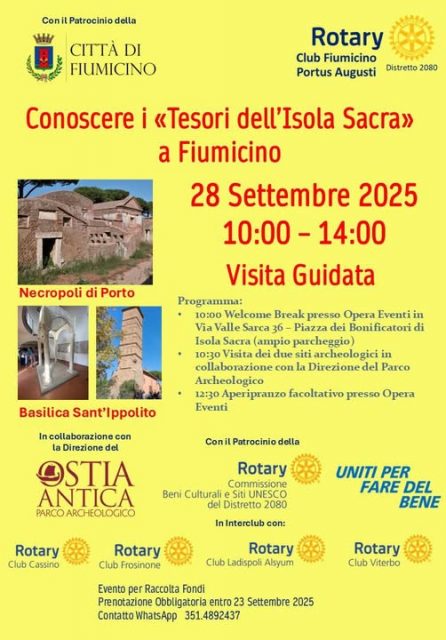28 set visita fiumicino