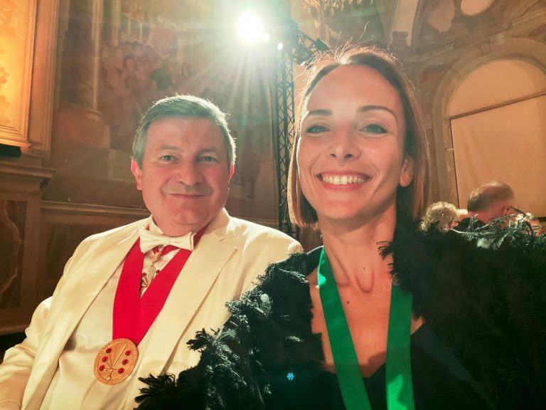 Enrica De Fazi con Pascal Dubois, presidente della maison Devaux