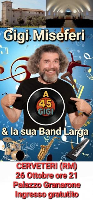 Cerveteri. Gigi Miseferi in scena al Granarone tra musica e risate