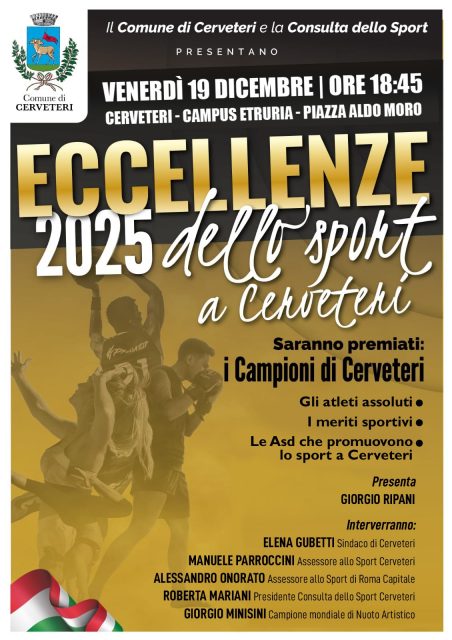 eccellenze dell sport 2025 cerveteri