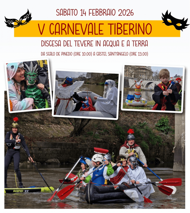 tevere in acqua e a terra