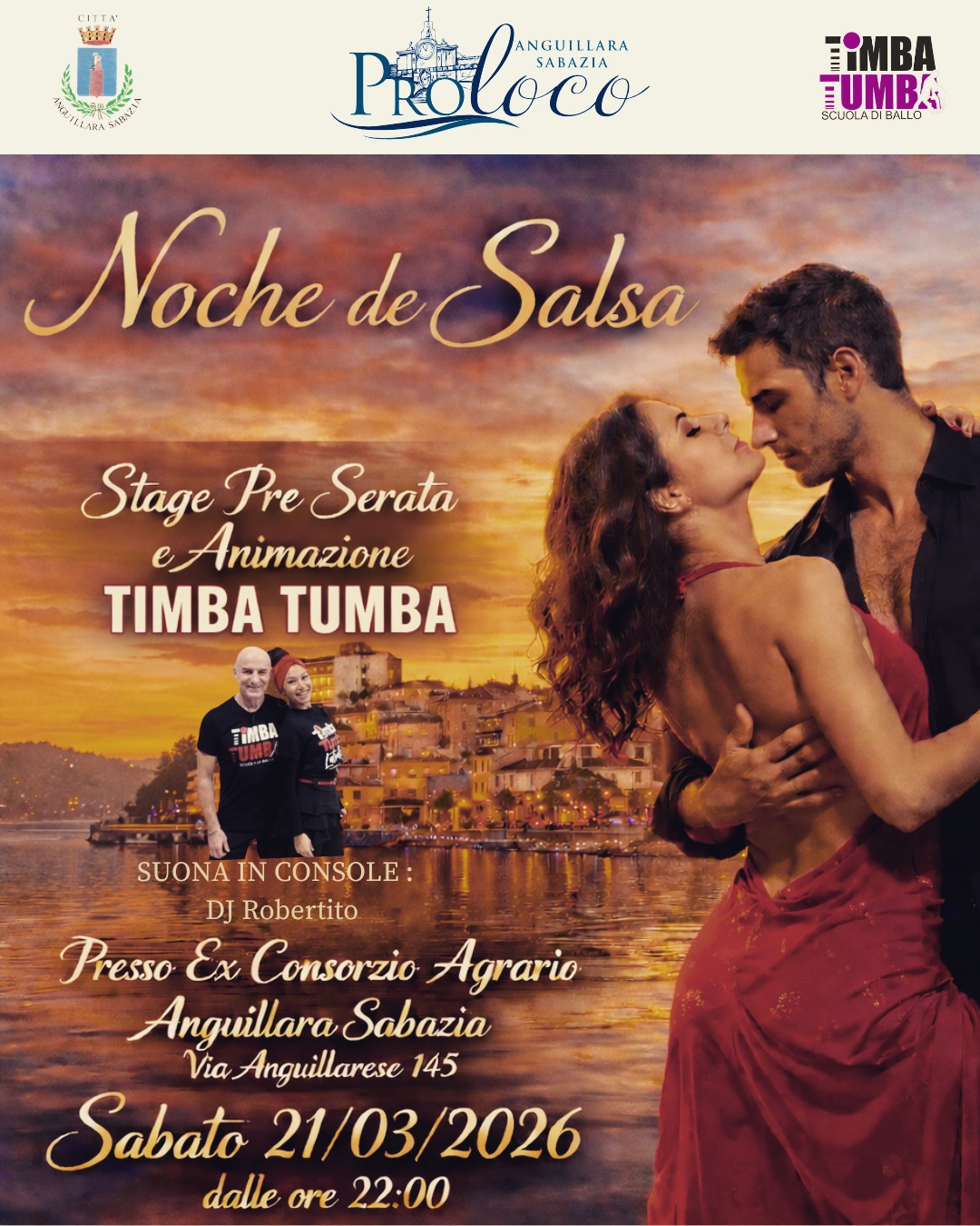 La Noche de Salsa entra nel calendario degli eventi di primavera della Pro Loco: stage, animazione e musica latina per una serata che punta a riportare persone e socialità negli spazi cittadini.