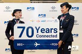 Air Serbia: 70 anni di collegamento Fiumicino-Belgrado
