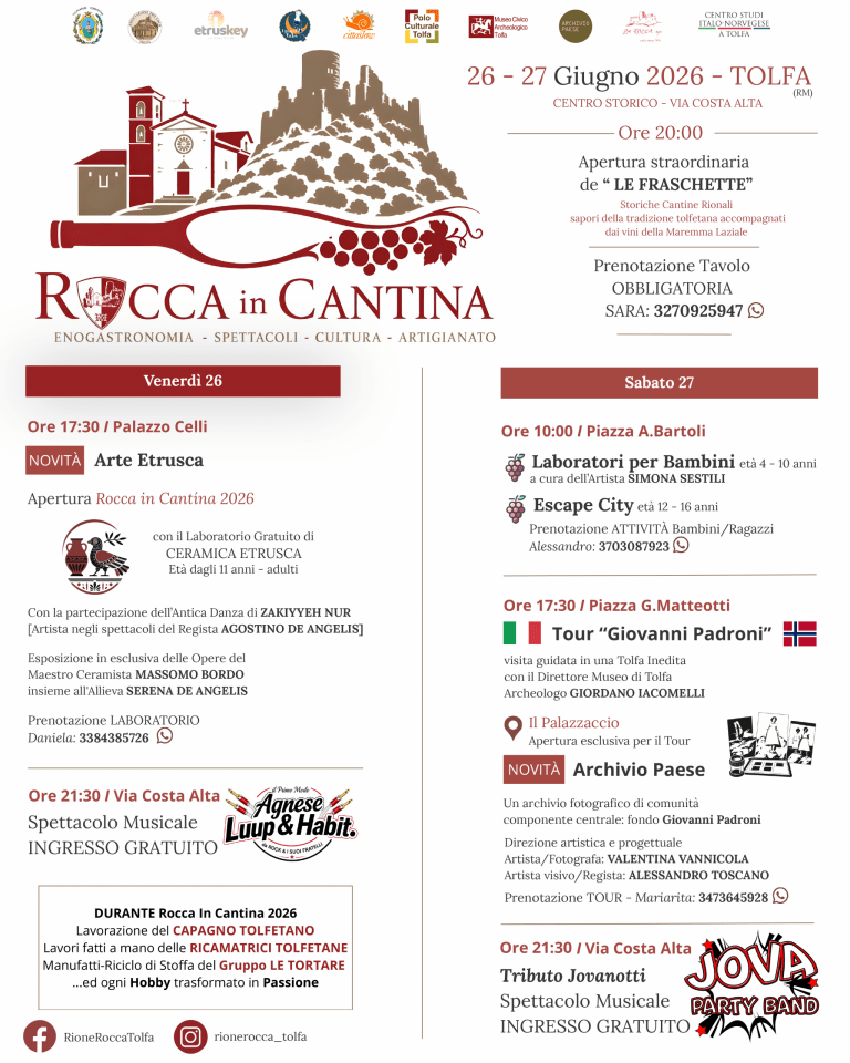 Rocca in Cantina 2026: fra tradizione e cultura