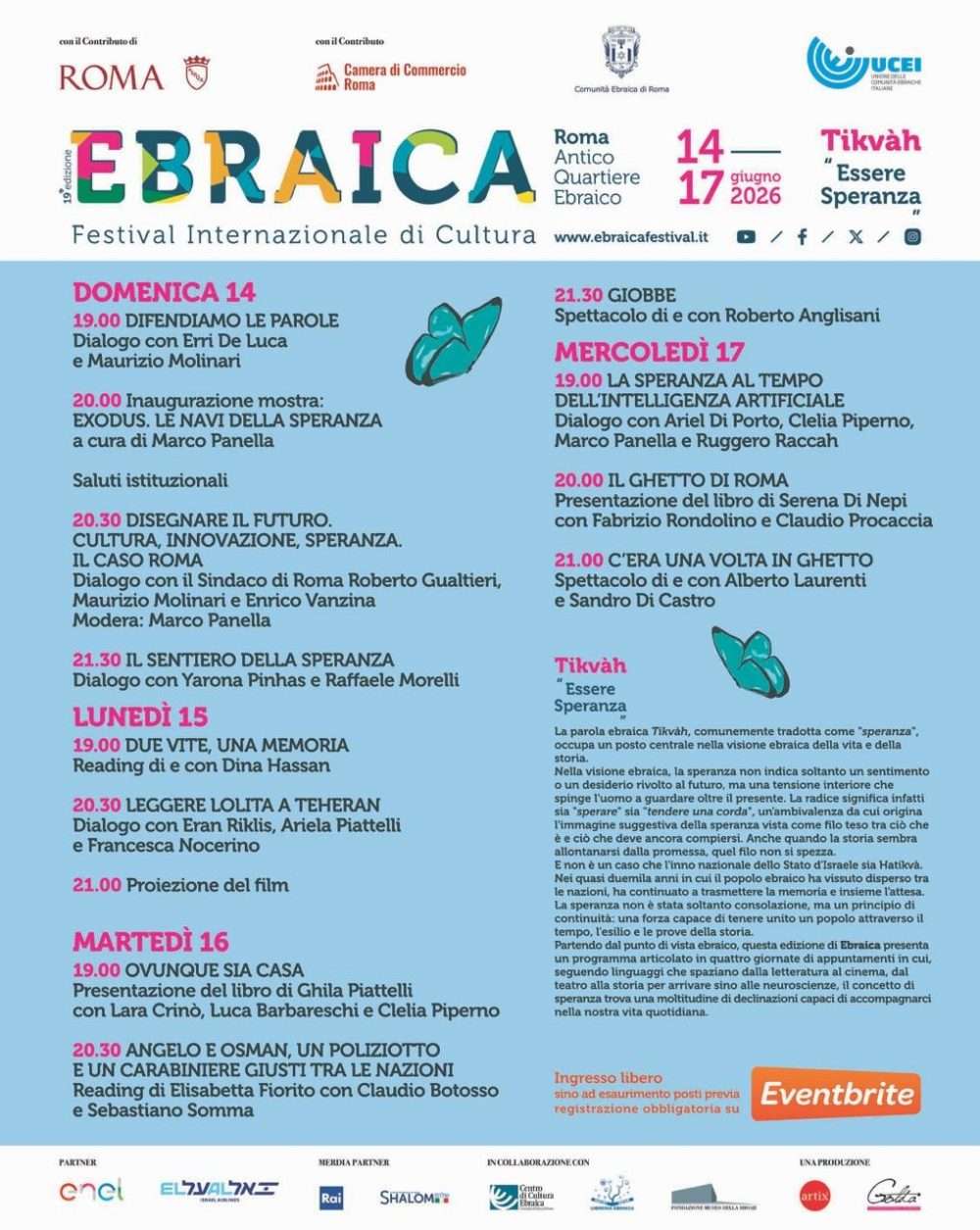 PROGRAMMA EBRAICA 2026