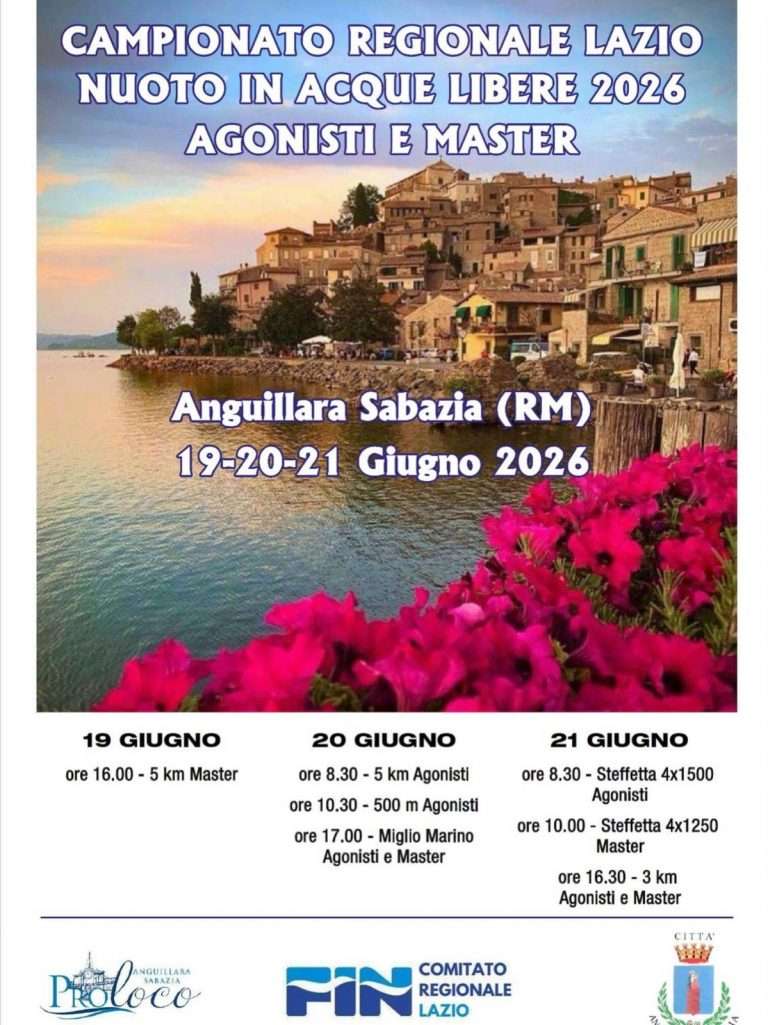locandina gara nuoto fin anguillara