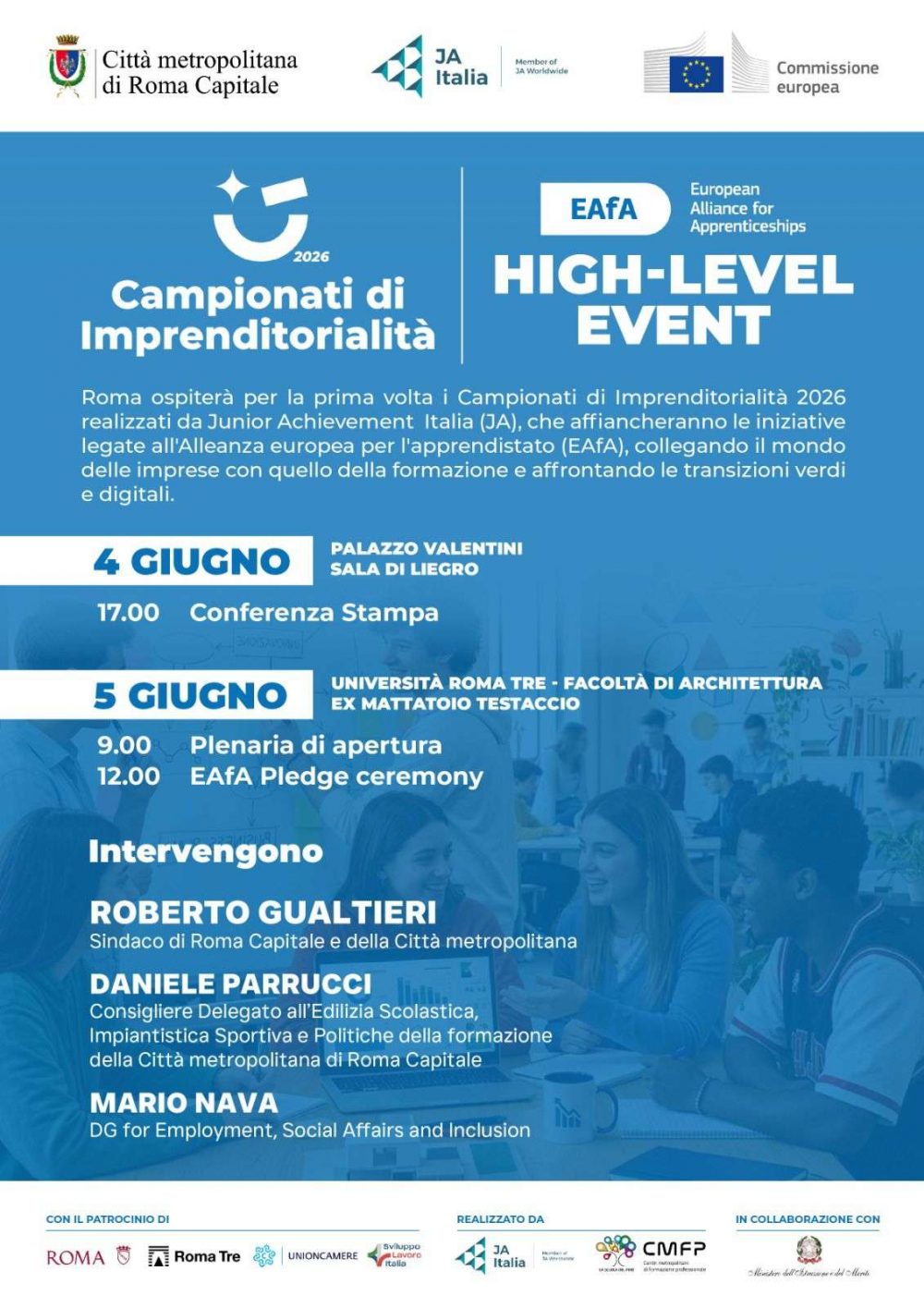 A Roma i Campionati nazionali di Imprenditorialità 2026: innovazione e talenti