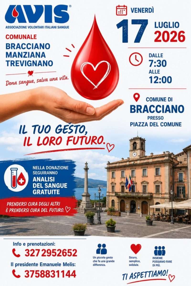 Donazione sangue: AVIS organizza una raccolta straordinaria