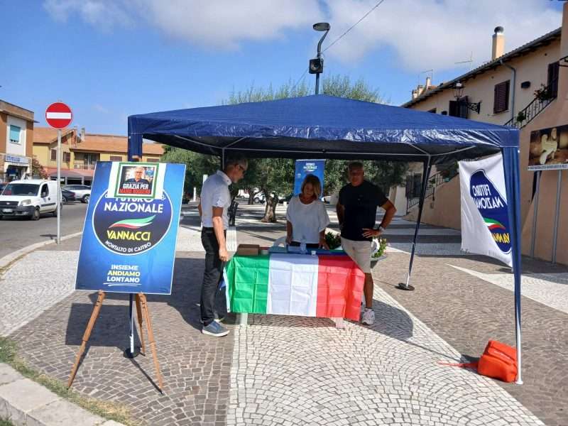 Montalto di Castro. Legittima difesa, Futuro Nazionale in piazza a Pescia Romana