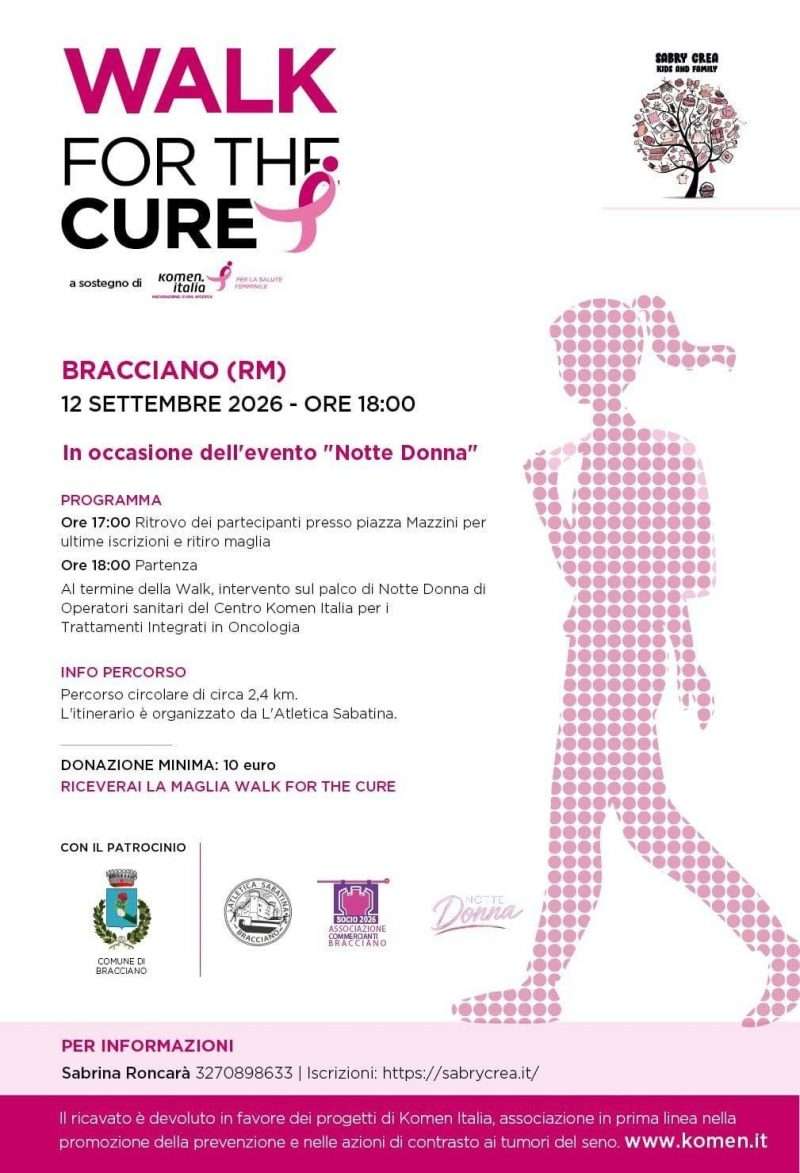 Walk for the Cure a Bracciano, torna la prevenzione rosa
