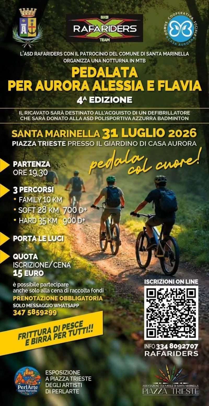 Santa Marinella, la Pedalata solidale arriva alla 4ª edizione