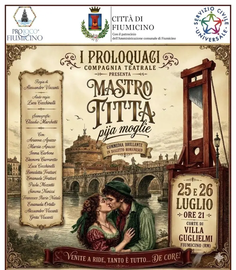 Teatro a Fiumicino, arriva "Mastro Titta pija moglie"