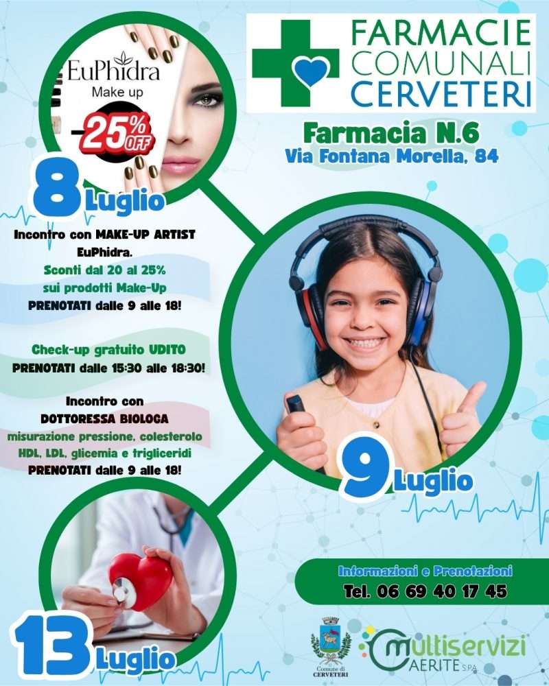 Prevenzione: eventi nelle Farmacie Comunali