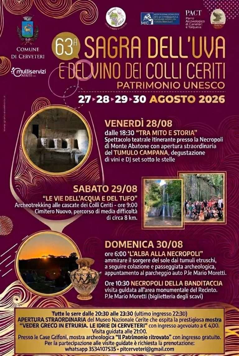 Sagra dell’Uva di Cerveteri: tra storia, vino e patrimonio Unesco