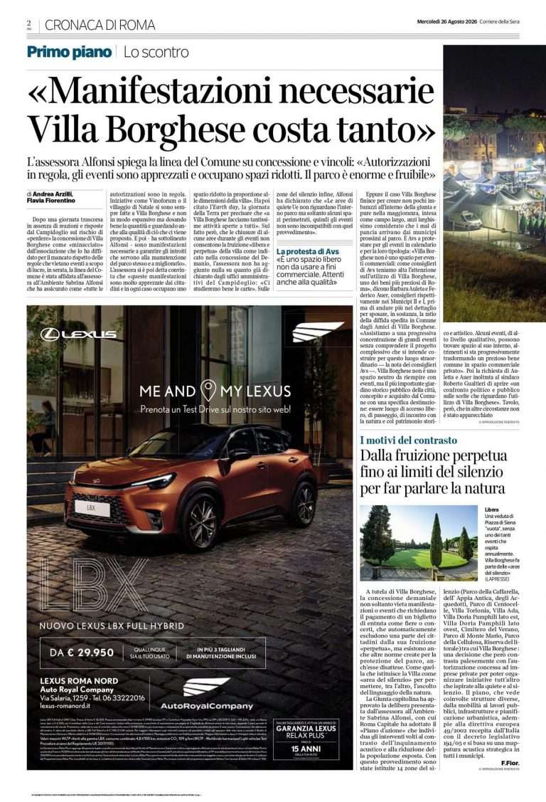 Roma. Villa Borghese, eventi commerciali e tutela ambientale: è “Il Sacco”?
