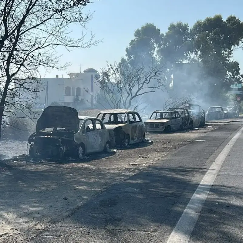 Santa Severa, incendio domato ma traffico ancora bloccato. Distrutte nove auto, nessun ferito
