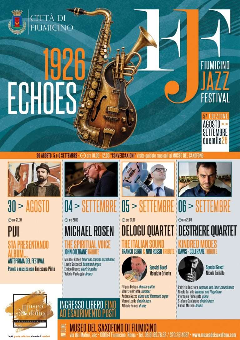 Fiumicino Jazz Festival 2026: quattro grandi omaggi alla musica jazz