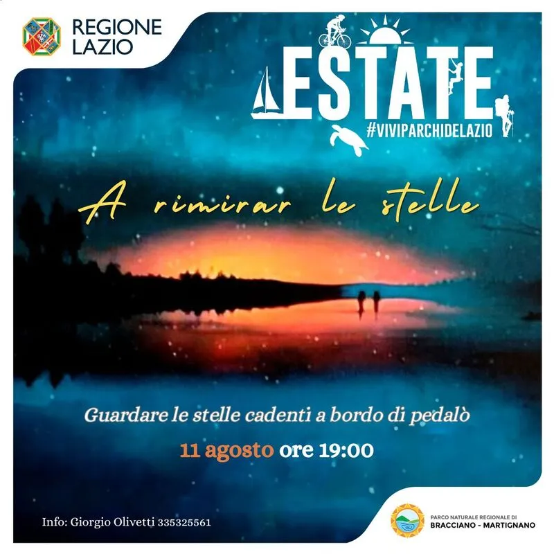 Ente Parco Lago Bracciano. "A rimirar le stelle": il cielo di San Lorenzo si specchia sul Lago di Martignano