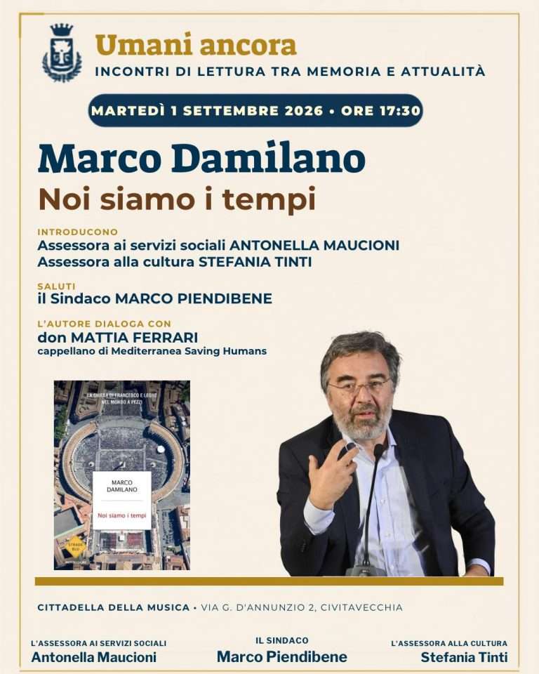 Marco Damilano a Civitavecchia: incontro alla Cittadella della Musica