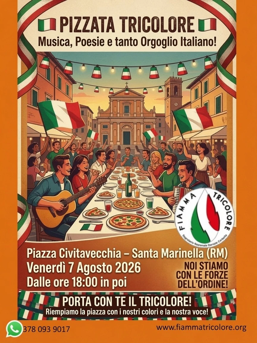 Fiamma Tricolore si ritrova per una "Pizzata": convivialità e attenzione ai temi della città