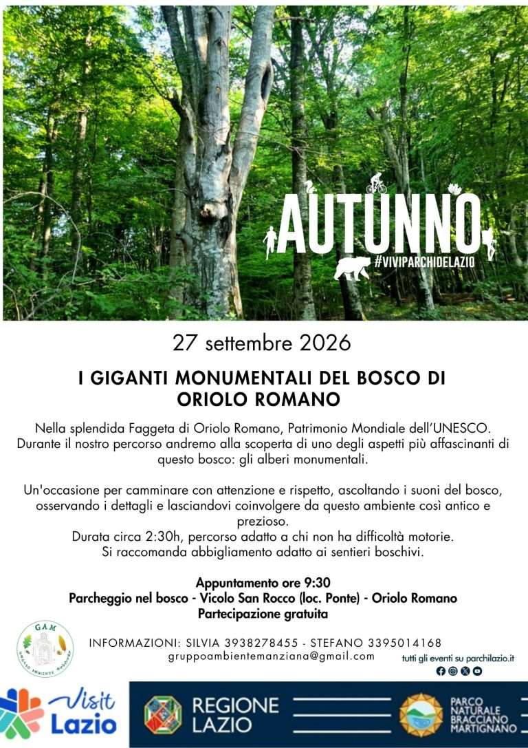 Parco Bracciano-Martignano, domenica tra natura e archeologia