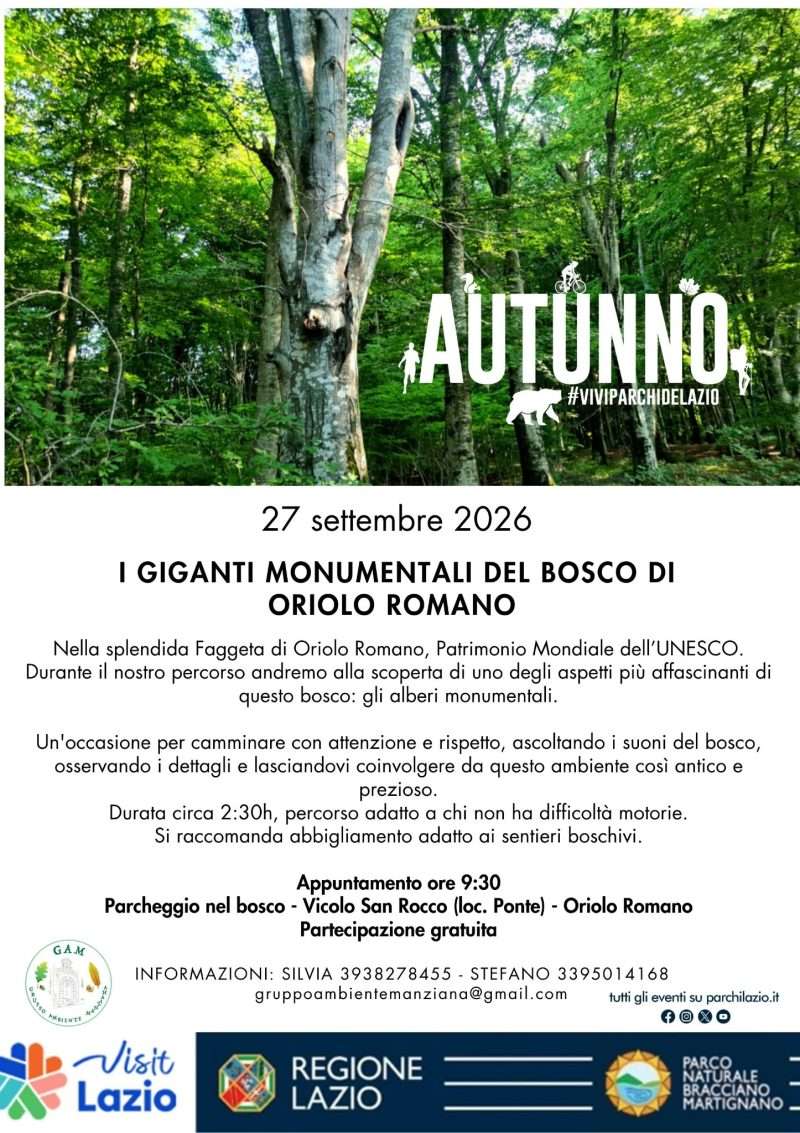 Parco Bracciano-Martignano, domenica tra natura e archeologia