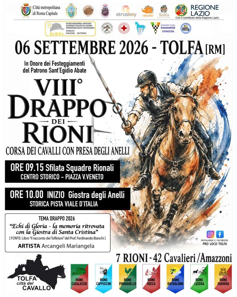 Tolfa celebra il patrono con il VIII Drappo dei Rioni