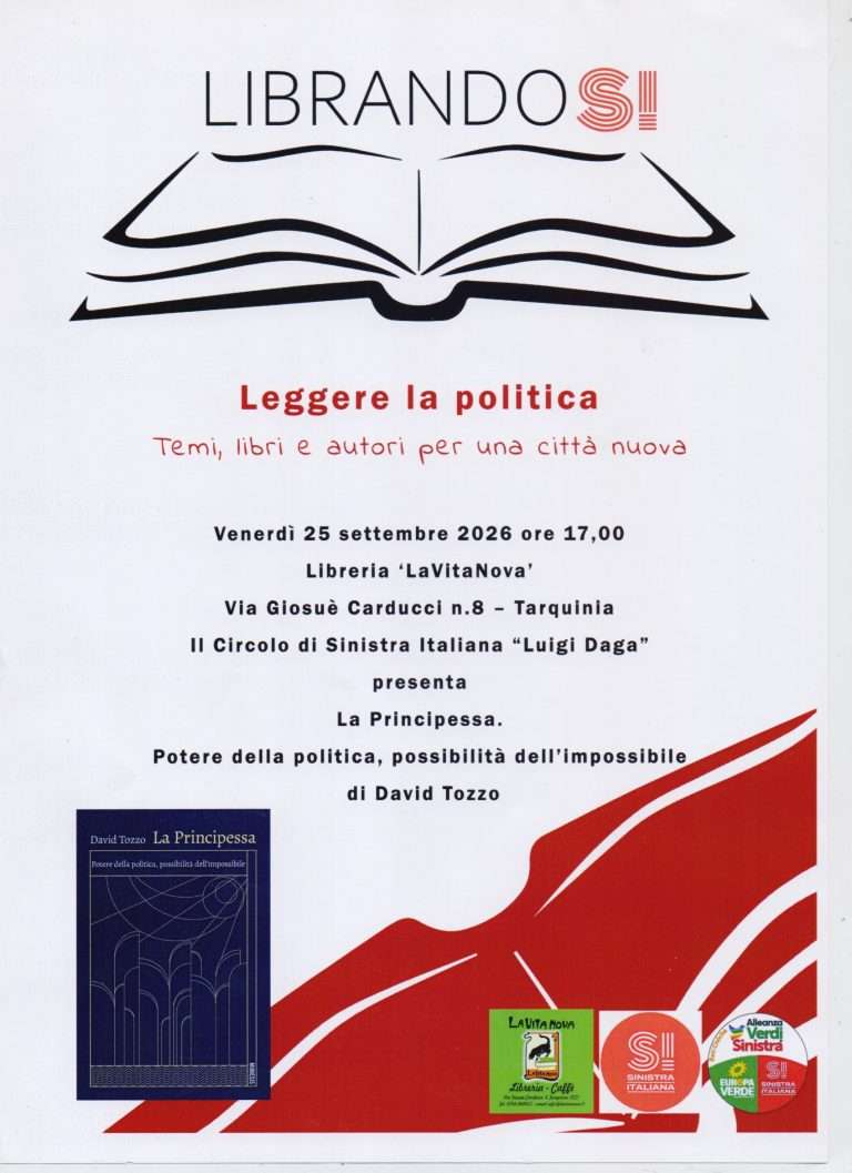 LibrandoSi, a Tarquinia parte il ciclo di incontri sulla politica
