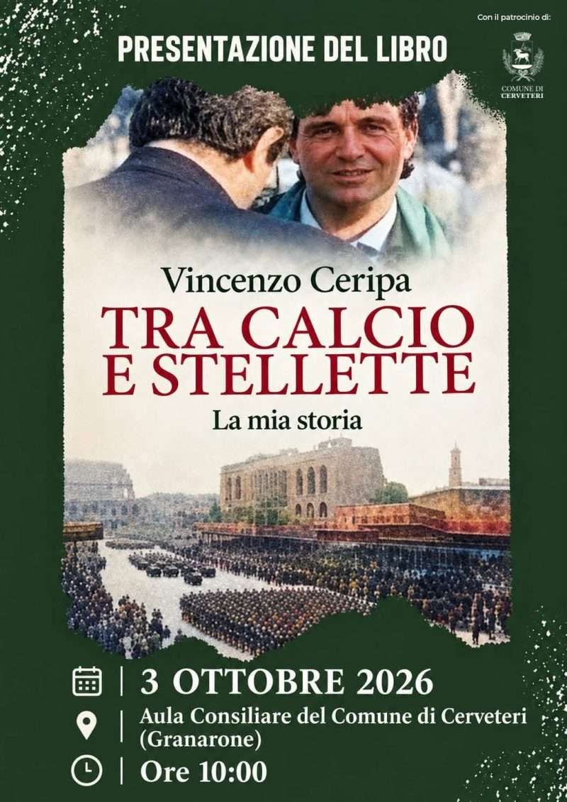 Mister Ceripa presenta il suo libro: la storia del calcio a Cerveteri