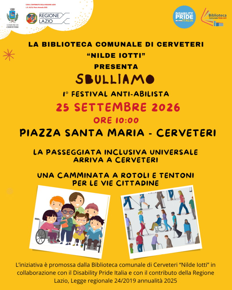 Inclusione, “Sbulliamo” scende in piazza a Cerveteri