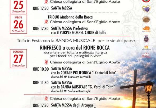 Tolfa, festa della Madonna della Rocca dal 25 al 29 settembre