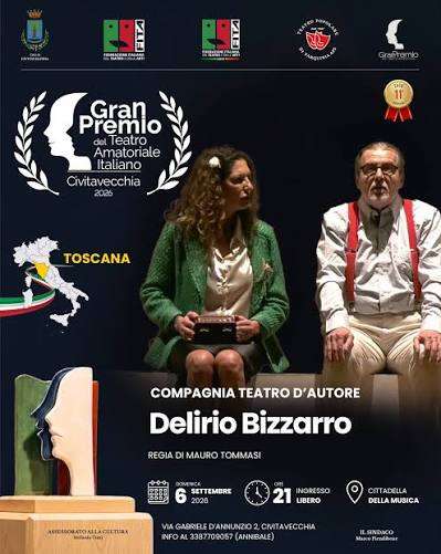 Teatro a Civitavecchia, domenica arriva “Delirio Bizzarro”