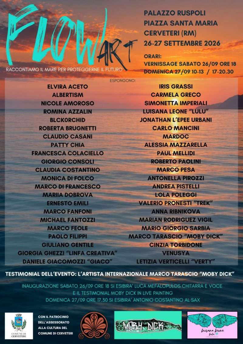 FlowArt a Cerveteri: la mostra d’arte dedicata al mare