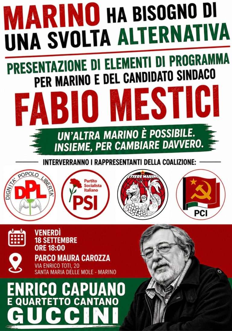 Marino, l’Alternativa di Fabio Mestici: “Stavolta c’è”