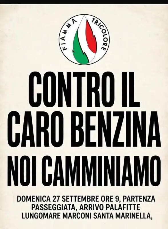 locandina fiamma tricolore sm